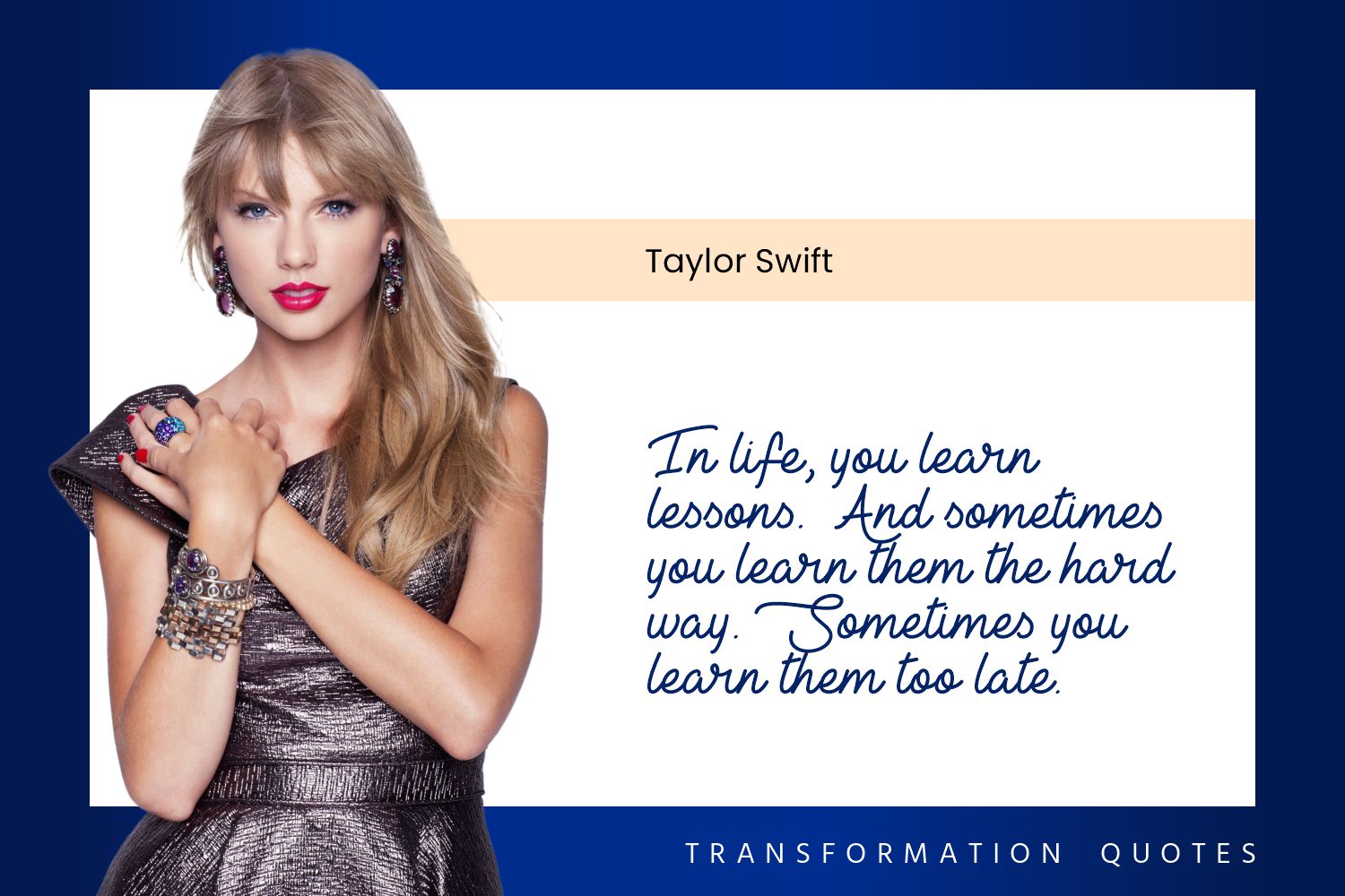 Taylor Swift Quote on Experience
